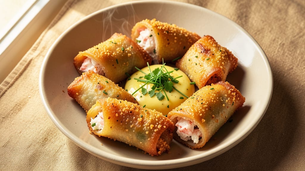 Crab Cake Egg Rolls Recipe: Crispy Bites with Sweet-Chili Zing