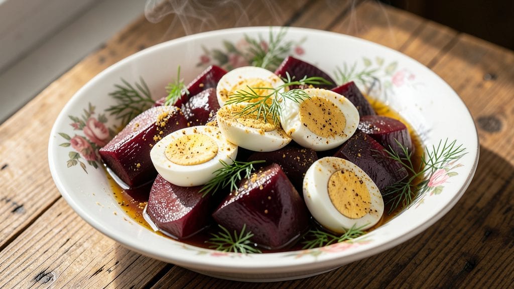 Grandma's Old-Fashioned Pickled Beets and Eggs Recipe: Tangy Vinegar-Bright Bites with Crunchy Yolk Magic