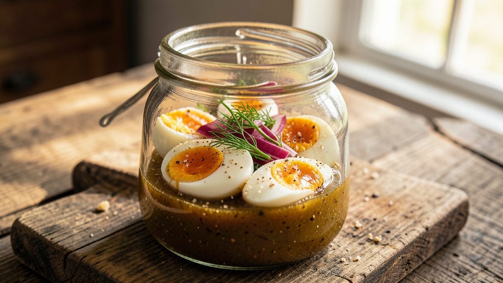 Mustard Pickled Eggs Recipe: Vinegar-Infused Crunch in 15 Minutes