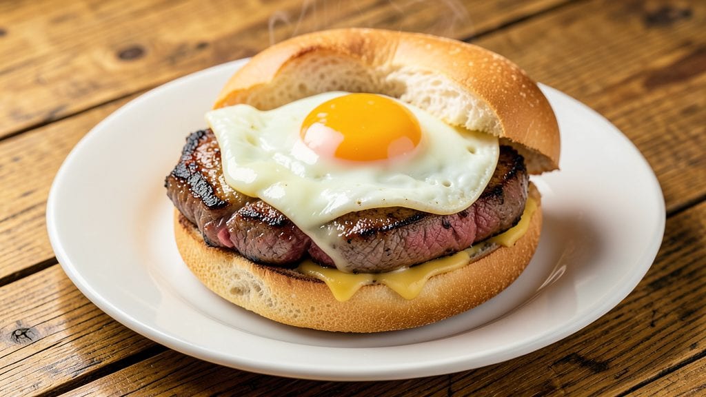 Steak Egg and Cheese Bagel Copycat Recipe: Crispy Toasted Bagels With Melted American Cheese