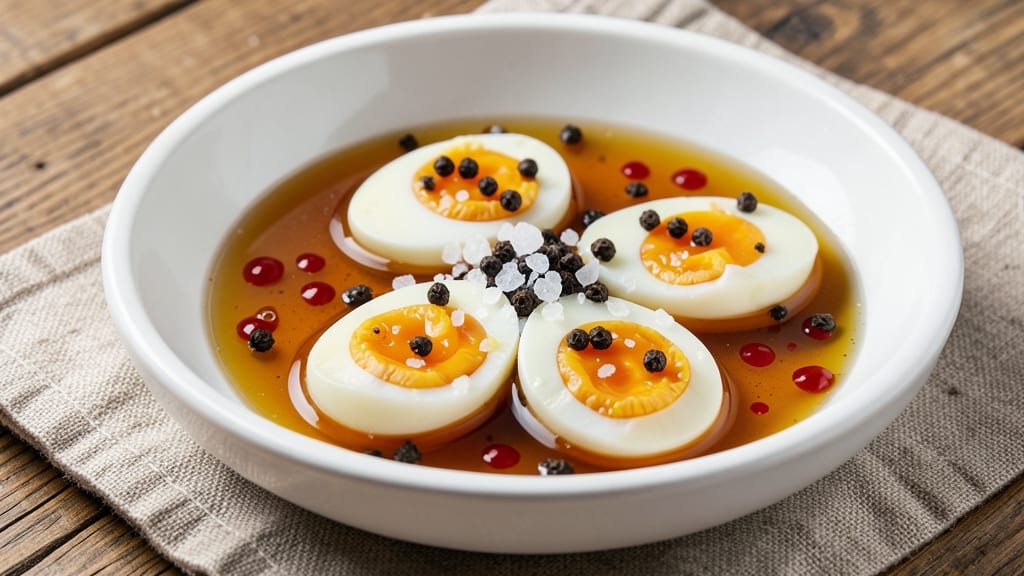 Vinegar-Boiled Eggs: Crispy Shells and Creamy Yolk Magic